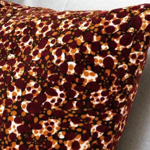 ДЕКОРЕРА Чехол на подушку, точечный бордовый50x50 см
