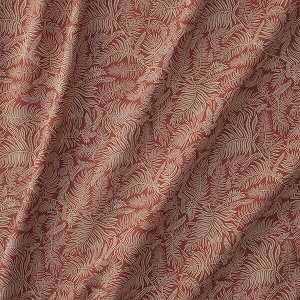 ХАКВИНГЕ Гардины, 1 пара, темный коричнево-красный/орнамент «листья»145x300 см