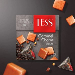Чай в пирамидках Tess Caramel Charm, черный, 20 шт