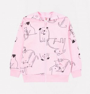 Куртка для девочки Crockid К 300966 нежно-розовый, собачки