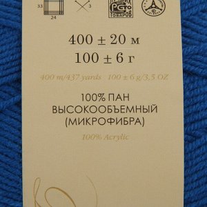 Пряжа "Детская объемная" 100% микрофибра 400м/100гр (26-Василек)