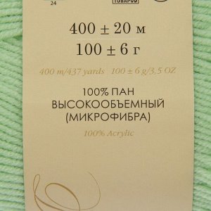 Пряжа "Детская объемная" 100% микрофибра 400м/100гр (41-Салатовый)