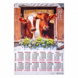 Календарь листовой А2 "Символ года - 2021 - 118"