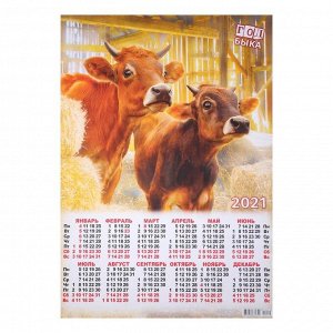 Календарь листовой А2 "Символ года - 2021 - 112"