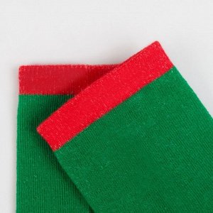 Носки женские «Мороз красный нос», цвет зелёный, размер 23-25