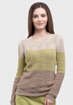ДЖЕМПЕР ЖЕНСКИЙ 3х цветный 3544 фисташковый