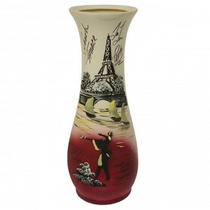Ваза напольная "Осень", Париж, роспись, разноцветная, 60 см, микс, керамика