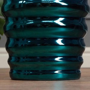 Ваза напольная "Волна" синяя, 70 см , керамика