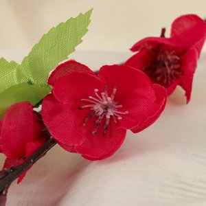 Цветы искусственные "Сакура нежность" 4*85 см, красный