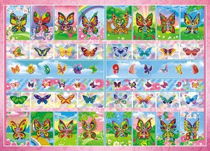 Раскраска с наклейками А5 "Бабочки"