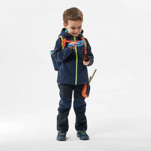 Куртка из софтшелла походная для детей 2-6 лет темно-синяя MH550 QUECHUA