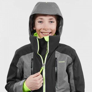 Куртка лыжная детская серо-черная 900 wedze