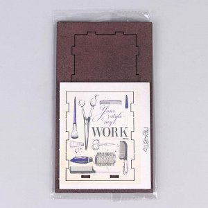 Подставка для парикмахерских ножниц «WORK», 10,5 - 8 см, цвет фиолетовый/белый