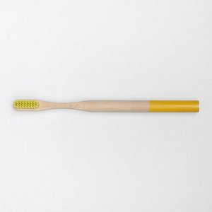 Бамбуковая зубная щётка средней жесткости, микс цветов