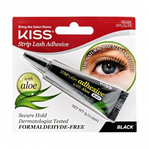 Клей для накладных ресниц Kiss Strip Lash Adhesive KPLGL04, с алое, черный