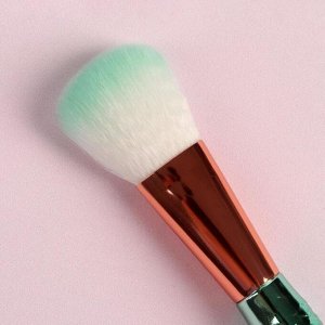 Кисть-русалка для макияжа «Хамелеон», 19 см, цвет разноцветный