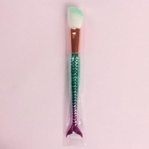 Кисть-русалка для макияжа «Хамелеон», 19 см, цвет разноцветный