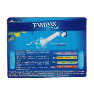 Тампоны с аппликатором Tampax Compak Регуляр Duo, 16 шт