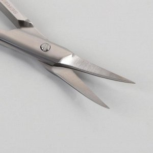 Ножницы маникюрные, загнутые, 9,5 см, цвет серебристый, B-555-S-SH