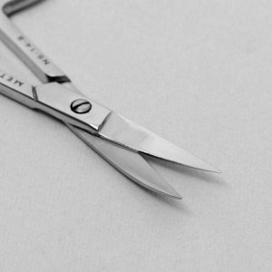 Ножницы маникюрные, загнутые, широкие, 9,5 см, цвет серебристый, NS-1/4-S(CVD)