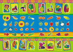 Раскраска с наклейками А5 "Овощи"