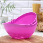 Дуршлаг «Сердце», d=20 см, с ручками, цвет МИКС