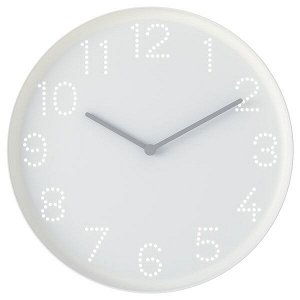 ТРОММА Настенные часы, белый25 см