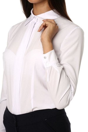Блузка Состав: Вискоза 65%, Поливискоза 35%; 
Цвет: Белый; 
Страна: Россия


Женственная блуза из блузочной ткани - незаменимый предмет гардероба.  Классический приталенный дизайн дополнен 
длинными в