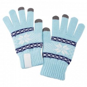 Сенсорные перчатки Snowflake, цвет голубой