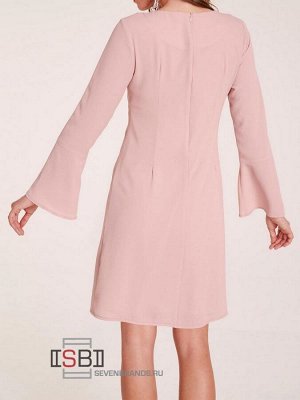 SALE Платье |Платье прямого кроя с воланами из крепа