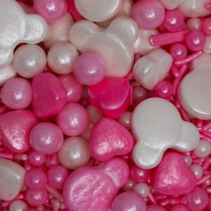 Посыпка микс «Мышки», розовая, 50 г