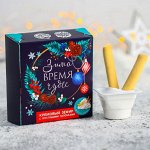 Кремовый зефир с хрустящими палочками «Зима»: со вкусом дыни, 49 г