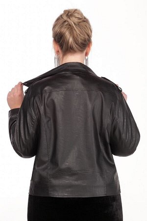 Куртка Куртка Pretty 1210 черный 
Состав ткани: Вискоза-10%; ПЭ-90%; 
Рост: 164 см.

Женская куртка, выполненная из эко-кожи.  Застежка смещенная на тесьму-молнию, располагается в рельефном шве перед