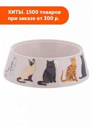 Миска Cats пластиковая для кошек 0,3л