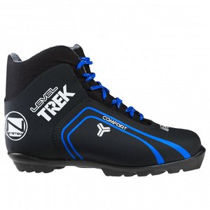 Ботинки лыжные TREK Level 3 NNN ИК, цвет чёрный, лого синий, размер 42