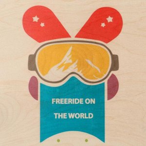 Доска балансировочная балансборд малая "Freeride on the world", 50*33х0,9 см