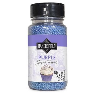 Посыпка кондитерская Bakersfield " Фиолетовые сахарные жемчужины " п/б  99 гр.