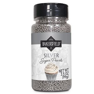 Посыпка кондитерская Bakersfield " Серебряные сахарные жемчужины " п/б  99 гр.