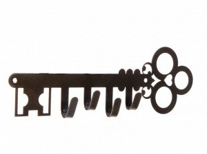 Ключница металлическая "Ключ", бронзовая