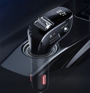 Автомобильное зарядное устройство Baseus Streamer F40 AUX Wireless MP3 Car Charger CCF40-01