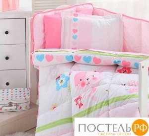 CH-PB0017 КПБ Ozdilek набор для детской кроватки (с бортиками и одеялом) BABY RABBIT