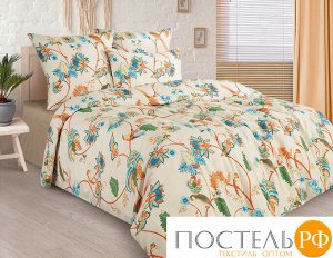 КПБ сатин наб. /GUTEN MORGEN/ рис. 914 Paradise 1,5 сп. с нав.50х70 см