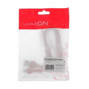 Кабель LuazON, Lightning - USB, 1 А, 1 м, усиленный штекер, красный