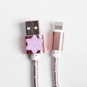 Набор штекер и кабель для Apple (Lightning) «Новогоднее настроение», 1А
