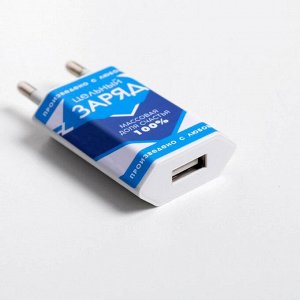 Набор штекер и кабель micro USB "Все будет молочно", 16,8 х 16,9 см