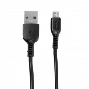 Кабель Hoco X13, microUSB - USB, 2.4 А, 1 м, чёрный