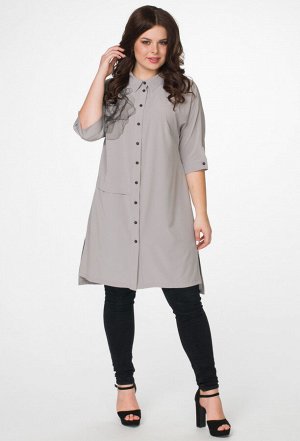 Платье-рубашка Amelia Lux 3126 серый