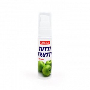 Оральный лубрикант Tutti Frutti со вкусом яблока, 30г