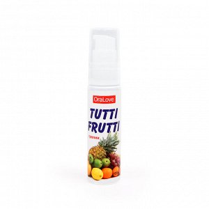 Оральный лубрикант Tutti Frutti со вкусом экзотических фруктов 30г