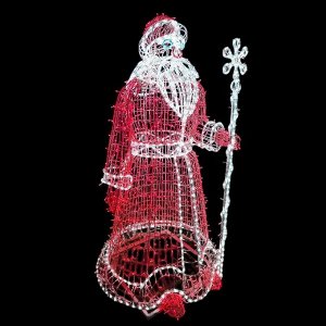 Светодиодная фигура "Дед Мороз", объемная, 170 х 75 х 75 см, 60 Вт